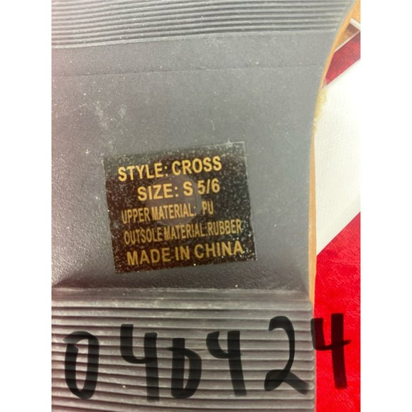 Charles Albert White Cross Size Small Women's Sandals - Picture 5 of 5